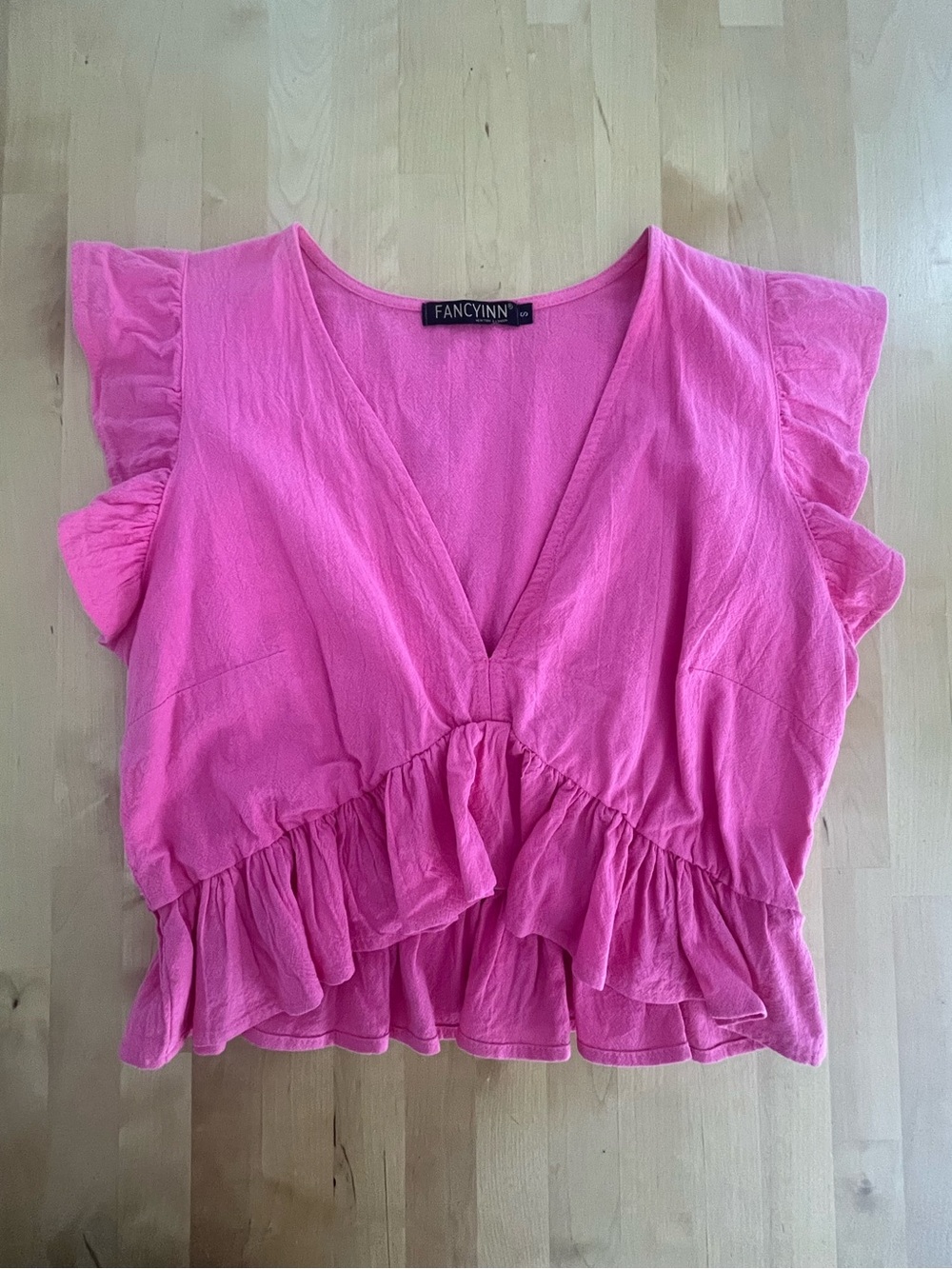 Pink Feminine Top Small 100% cotton